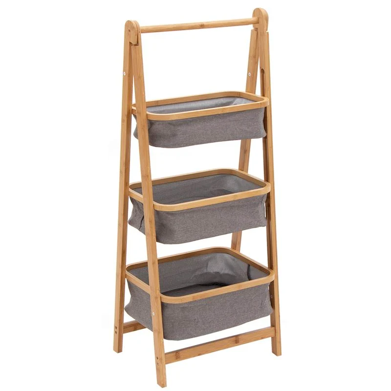 MUEBLE 3 CESTAS BAMBU GRIS